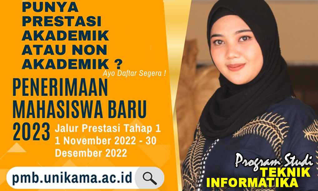 Pendaftaran Kuliah melalui jalur Akademik atau Non Akademik hanya di Prodi Teknik Informatika
